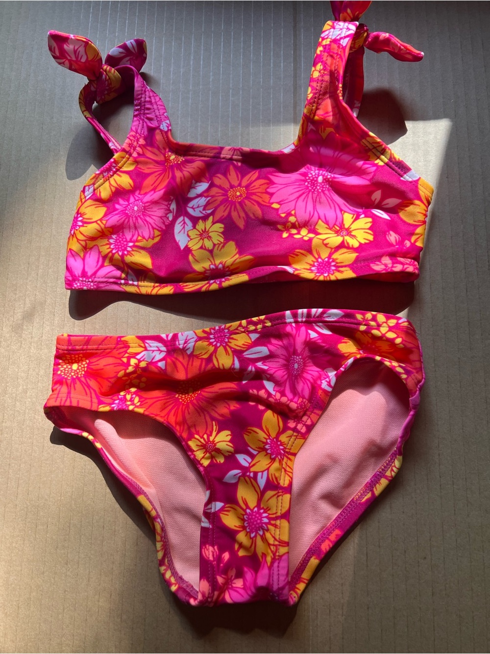 Girls' Pink Floral Two-Piece Swim Set 4/5 Cat & Jack